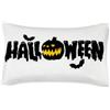 AIBIIN Federa trapuntata per cuscino con motivo Halloween, 30 x 50 cm, con cerniera invisibile, colore bianco e nero, decorazione per la casa per il divano, zy005