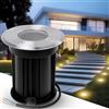 YindaLux Segnapasso led esterno per GU10, 230V IP67 Faretto led da esterno, Lampioni da giardino esterni, Calpestabile Lampada Da Incasso a Terra Esterni Per Giardino Sentie,Argento(senza lampadina)