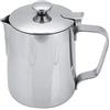 Nikou Tazza di schiuma tazza di caffè in acciaio inox brocca di schiuma di latte brocca con coperchio per Latte Coffee Art(350ml)