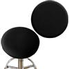 LQIOACU Nero Cuscini Sedie Cucina Rotondi, Cuscini Rotondi per Sedia, Cuscino Rotondo per Sedia, Copri Pouf Rotondo, per Sgabelli Rotondi di 30-36 cm di Diametro
