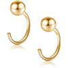 CHIC & ARTSY Orecchini a Cerchio Piccolo Argento 925 Piccoli Orecchini a Mezzo Cerchio per Donna Ragazze Orecchini Ipoallergenici
