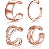 CHIC & ARTSY Orecchini Ear Cuff Orecchini in argento Cuff Wrap Orecchini con cartilagine Piccoli orecchini a clip non forati Gioielli per donne