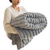 XILENY Coperta Pile Matrimoniale 200x230 cm Morbido Caldo Plaid Peloso di Pelliccia Sintetica per Letto e Divano - Lavabile per Inverno Autunno (Bianco Latte Addensato)