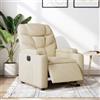 Gecheer Poltrona,Elettrica,Relax,Reclinabile,in Tessuto,Crema,74x89x100 cm,Poltrona da TV,Poltrona Relax,Poltrona Reclinabile,Poltrona Tessuto,Poltrona con Poggiapiedi,Poltrona Anziani