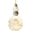 SWEMOPP Lampada a sospensione 3D lunare camera dei bambini lampada a sospensione pianeta astronauta cartone animato con palla di latte bianco lampadario per bambini camera da letto dei ragazzi lampada