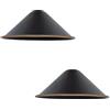DC VOLTAGE DCVOLTAGE Confezione da 2 Luci a Sospensione Moderne Paralume Cono Linea oro nero Facili da Installare Con Attacco LED E27 Per Lampada da Soffitto Perfette Per Ristoranti Offici Bar Cucine
