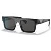 Prada 0PR 19WS Occhiali, Nero/Grigio Scuro, 52 Unisex-Adulto