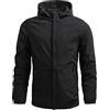 sutelang lurryly Giacca da uomo Classica Giacca Militare Casual Giacca Moto Antivento Grande Dimensione Giacca Tinta Unita Giacca Esterna Giacca Uomo Inverno Saldo, 3-Il nero, XL