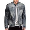 Oanviso Giacca di Jeans Uomo Giubbotto Casual Denim Giubbino Slim Fit Jacket Retro Moda Giacca Moto Trucker Giacca di Jeans con Cerniera Giacche Denim Outwear Vintage A 01 S