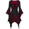 Generic Abito Halloween Donna Strega Diavolo Travestimento Abiti Donna Halloween Suora Nero Angelo Masquerade Sexy Costumi Multicolore Gonna Adulto Vestito Zombie Vintage Sposa