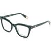 Furla Eyeglass Frame Vfu721 Shiny Full Green 52/19/135 Donna Occhiali