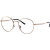 Ray-Ban 0RX3681V Occhiali, Oro Rosa, 48 Uomo