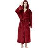 MJGkhiy Vestaglia Donna Pile Invernale Caldo Taglie Forti Con Cappuccio Flanella Accappatoio Vestaglie In Pile Con Cintura Morbido Abbigliamento Da Notte Loungewear Fleece Accappatoio