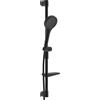 Hansa Viva set doccia con asta saliscendi e mensola, 3 tipi di getto, 4416021033, Viva nero opaco [Rubinetteria Bagno > Set Doccia]