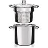 GUSTO CASA - Pentola Cuocipasta in acciaio Inox PastaExpress - diametro 24cm