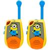 Lexibook Universal Cattivissimo me Minions Walkie-talkie 2km, Morse luminoso, 2 canali, Clip da cintura, Batteria, Giallo/Blu, TW25DES