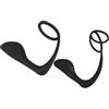 AMAZBEE Anello del pene morbido 2 in 1 Analeplug in silicone per uomini Piccolo Buttplug con anello del cazzo per l'allenamento anale Giocattoli del sesso per adulti (Single+Double Ring)