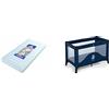 Foppapedretti Climatic Materasso 124 x 63 x 12 cm, Bianco & Teddytour Lettino Da Viaggio, Blu, 127 x 67 x 78 Cm