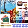 Comealltime Sigillo Ceralacca Set, 630 Pezzi Perline Ceralacca Kit con Ape Timbro Sigillo e Scalda Per Decorare Buste, Partecipazioni di Nozze, Festival Cartoline (Api)