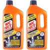 Wc Net Professional - Sturascarichi 5 Azioni in 1, Disgorgante Gel per Scarichi Professionale, con Agenti Salvatubi e Anticalcare, 1000 ml (Confezione da 2)