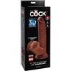 King Cock Plus - a tripla densità con palle oscillanti, 20,3 cm, colore: Marrone