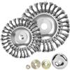 ZHXMALL 2 Pezzi Testina Decespugliatore, 25.4mm Spazzola per Erbacce con 4 Accessori, Spazzola per Decespugliatore per la Pulizia di Erbacce, Muschio e Rovi, Rimozione Della Ruggine (6/8 Pollici)