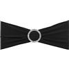 PATIKIL 14x5 Elastico Sedia Fasce Fiocchi, 10pz Elastico Sedia Fasce Fasce con Fibbia Cursore per Matrimonio Banchetto Decorazioni, Nero