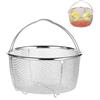 HERCHR Multifunzione a Vapore Cesto, Cestello in Filo per Cottura a Vapore in Acciaio Inox per Verdure, Uova, pesce, carne