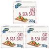 Wasa Crunchy Twist Oat & Sea Salt, Cracker Integrali con Farina Integrale e Fiocchi di Avena e Sale Marino, Ricchi di Fibre, Fette Sottili e Croccanti, Ideali come Snack, 265 g (Confezione da 3)