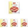 LAGO Gastone Lago Crostata alla Ciliegia 350 g, Flowpack, Torta Crostata con Confettura di Ciliegie, Pasta Frolla, Prodotto italiano, Senza Olio di Palma (Confezione da 4)