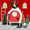 Mizijia Porta degli Elfi di Natale, 12 PCS Decorazioni Miniature Casetta in Legno, Porticina Luminosa di Notte, con Pacco Regalo