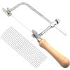 yotutun Seghetto da Traforo, Traforo per Legno Coping Saw Falegnameria Mini Sega ad Arco per Metallo Filo Sega Seghetto per Gioielliere con 12 Pezzi Lame per Legno a Mano