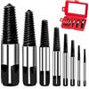 MSIHEY Set di 8 Estrattore di Viti Danneggiato 1/8-9/5 Pollice Estrattore Viti Spanate con Scatola di Stoccaggio per Viti Tubi Dell'acqua Danneggiati M3-M45