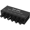 Hilitand Mini Piccolo Preamplificatore Audio Stereo 2 Ingressi e 4 Uscite, 3,5 Mm, Controllato Individualmente, Amplificatore per Cuffie Splitter Audio Stereo