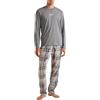United Colors of Benetton T-Shirt M/L 30964M017 Parte Superiore del Pigiama, Grigio, S Uomo