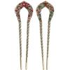 Generic 2 Pz Forcina Con Strass Bastoncino Per in Lega Forcine Per Chignon Da Donna Bastoncino Per a Forma Di u Perni Di Antichi Mancare Vintage ▾ Decorare