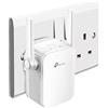 TP-Link N300 Universal Range Extender, Broadband/Wi-Fi Extender, Wi-Fi Booster/Hotspot with 1 Ethernet Port and 2 External Antennas, Plug and Play, Built-In Access Point Mode, UK Plug (TL-WA855RE)