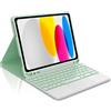 Occtingkind, Tastiera per iPad A16 2025 e iPad 10 Gen 2022, Custodia con Tastiera per iPad10.9/11, Cover Touchpad Magnetica Retroilluminata Bluetooth Keyboard iPad10, Italiano Layout, USB C, Verde