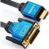 deleyCON 5m Cavo da HDMI a DVI 3D Ready 1080p Full HD DVI-D DVI-I HDMI (19 Pin) a DVI (18+1) Cavo Adattatore