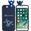 Omyzo Cover per iPhone 7 Plus/8 Plus 5,5,Stitch Carina Cartoon 3D Bambola Disegno del modello Anime Case Ultrasottile in Protettivo Opaco TPU Silicone flessibile con Custodia per iPhone 8 Plus