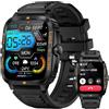 Septoui Smartwatch Uomo Donna 1,96 Orologio Fitness Tracker con Chiamate BT, 3ATM Impermeabile Smart Watch 100+ Sportive, Orologio Contapassi Sportivo Cardiofrequenzimetro da polso SpO2 Sonno