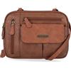 MultiSac Zippy-Borsa a Tracolla con 3 Scomparti, Cross Body Donna, Fiori di pecano, Einheitsgröße