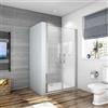 Mato Box Doccia per Nicchia 110x185cm Porte Doppia a Battente Saloon in Vetro 6 mm Temperato Smerigliato Opaco Anticalcare Cromo Lucido