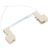PATIKIL 118mm Portalampada R7S, 1pz Portalampada in Ceramica per Lampadine Alogene Convertitore di Base Connettore Staffa Dritta Doppio Estremità con Cavo, Multicolore Bianco