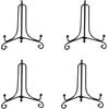 SHSHbuy Espositore Di Ferro,4 Pezzi Cavalletti 4 Pollici Supporti di Ferro per Espositore Cornici Nero Stand per Piatti Foto,Carte