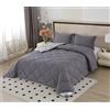 NORA HOME Piumone Matrimoniale Invernale 235x260 Grigio Reversibile. Antiacaro Antibatterico Fibra 3D. Livello Termico Molto Elevato 4.5/5. Piumino Caldo 400 gr/m² - BICOLOR