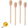 Fzcyuoo 4 pezzi agitatore per miele in legno, bastoncini per miele da 15,2 cm, cucchiaio per miele, manico lungo, cucchiaio per miele in legno, barra di agitazione, pettine per miele, per barattolo di miele