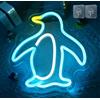 Attivolife Targa a forma di pinguino per decorazione da parete, lampada LED a forma di animale con alimentazione USB fioca, unica per casa, soggiorno, affari, caffetterie, negozi, bar, feste,