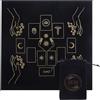CREATCABIN Tovaglia per Altare Tarocchi Tovaglia Borsa per Carte Gotiche Tovaglia Quadrata Divinazione Velluto Nero con Sacchetto per Tarocchi Set di Carte dei Tarocchi Regalo per Forniture di