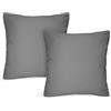 AUAUY Federe Cuscini Divano, Coppia Federe in Microfibra, Copricuscini Decorativi Anallergici Fodere Quadrate Antiacaro, Federe Cuscini Letto Matrimoniale Con Cerniera Nascosta (Grigio, 65 x 65cm)